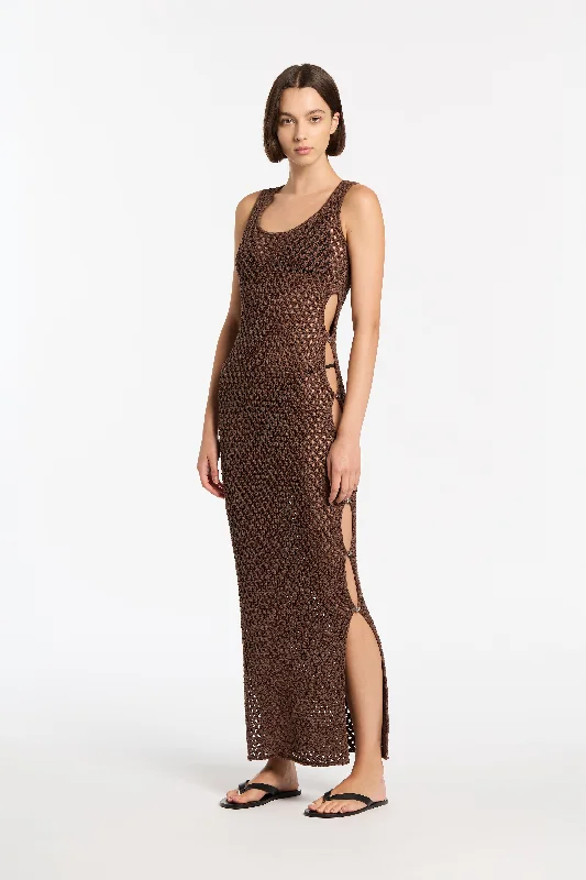 Aline Crochet Cut Out Maxi