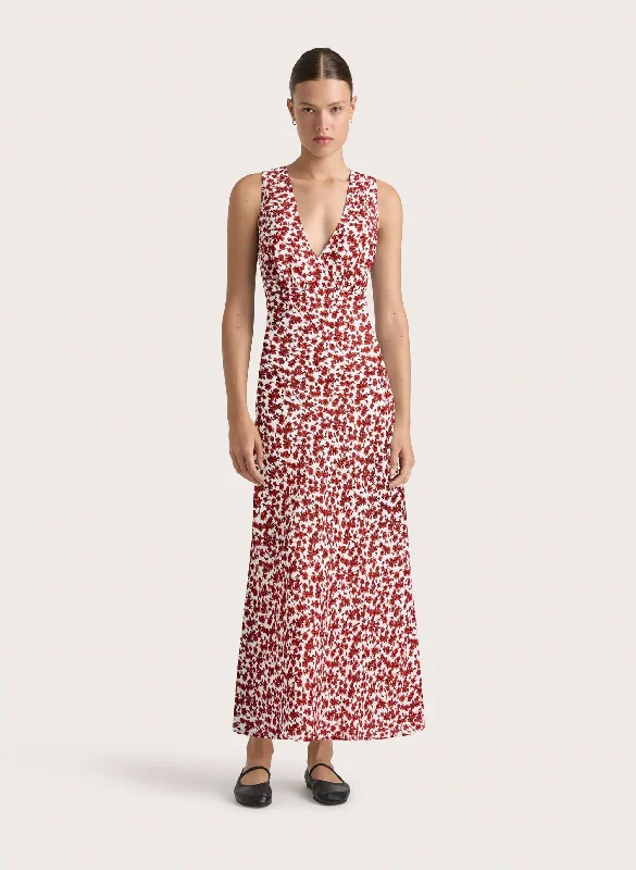 Jardin Midi Dress Leilani Red