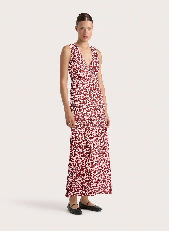 Jardin Midi Dress Leilani Red