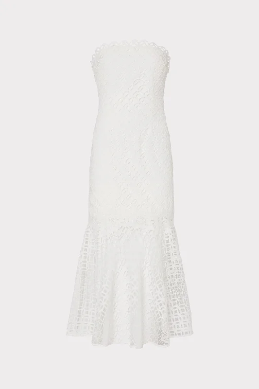 Nuriel Interlocking Geo Lace Dress