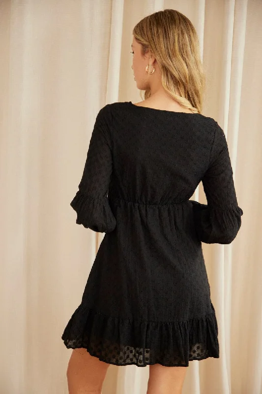 Black Mini Dress Long Sleeve