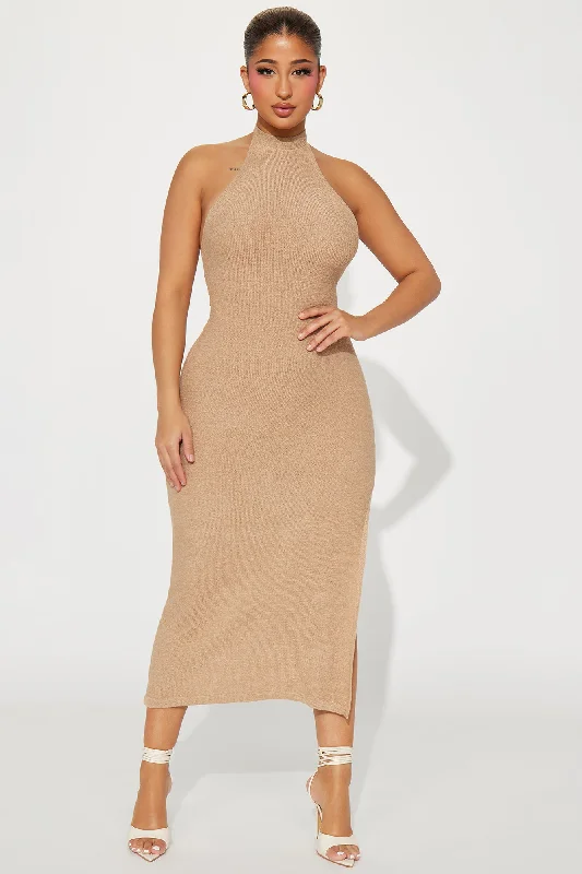 Candice Sweater Maxi Dress - Mocha