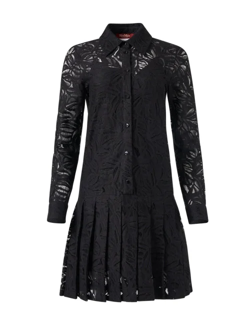 Edotto Black Lace Shirt Dress