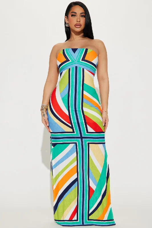 Getting Lost Maxi Dress - Blue