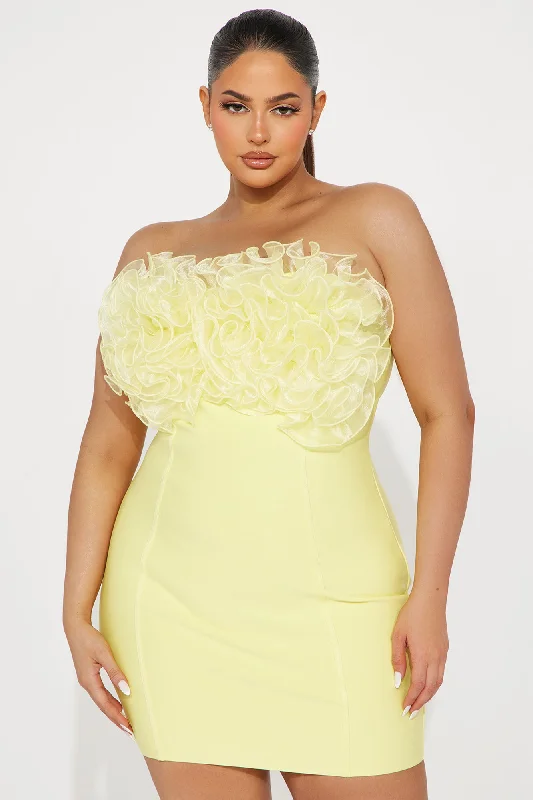 Harper Bandage Mini Dress - Yellow