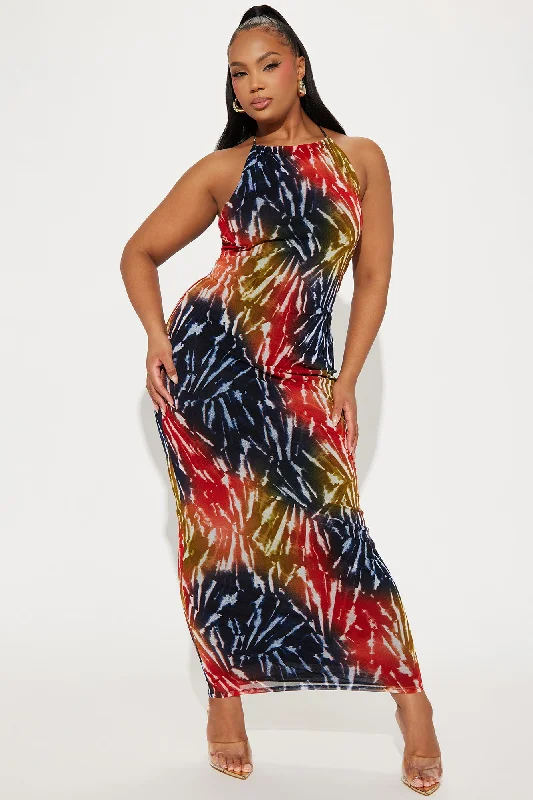 Issa Halter Maxi Dress - Multi Color