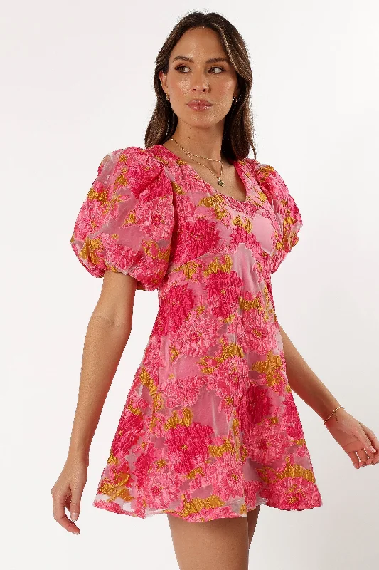 Jordin Floral Mini Dress - Pink