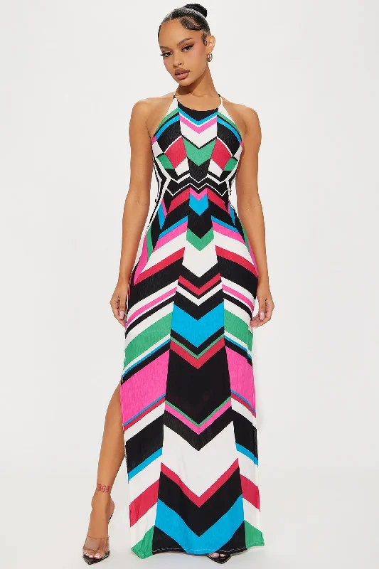 Kai Printed Maxi Dress - Pink/combo