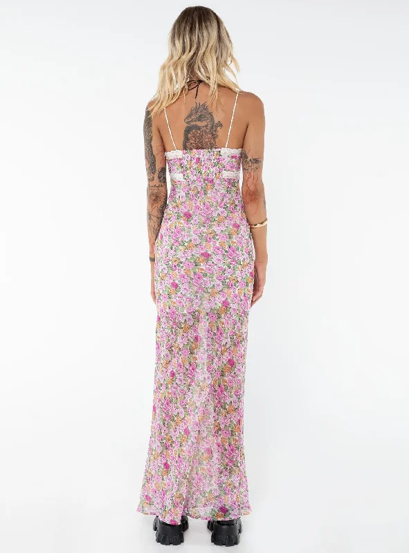 Emily Maxi Dress Pink Floral Tall