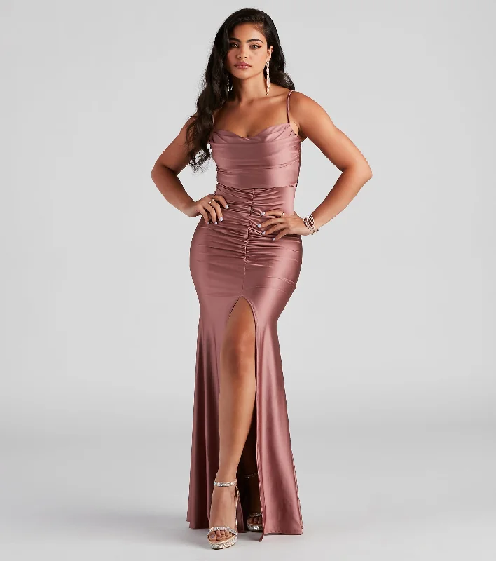 Hazel-Anne Formal Ruched Mermaid Dress