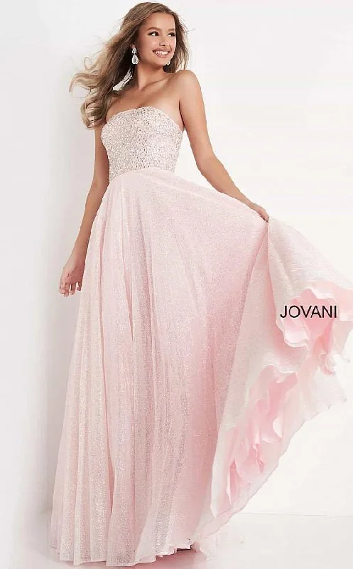 Grab Yours Before It’s Too Late!Jovani 04443 Prom Long Strapless Glitter Ball Gown K
