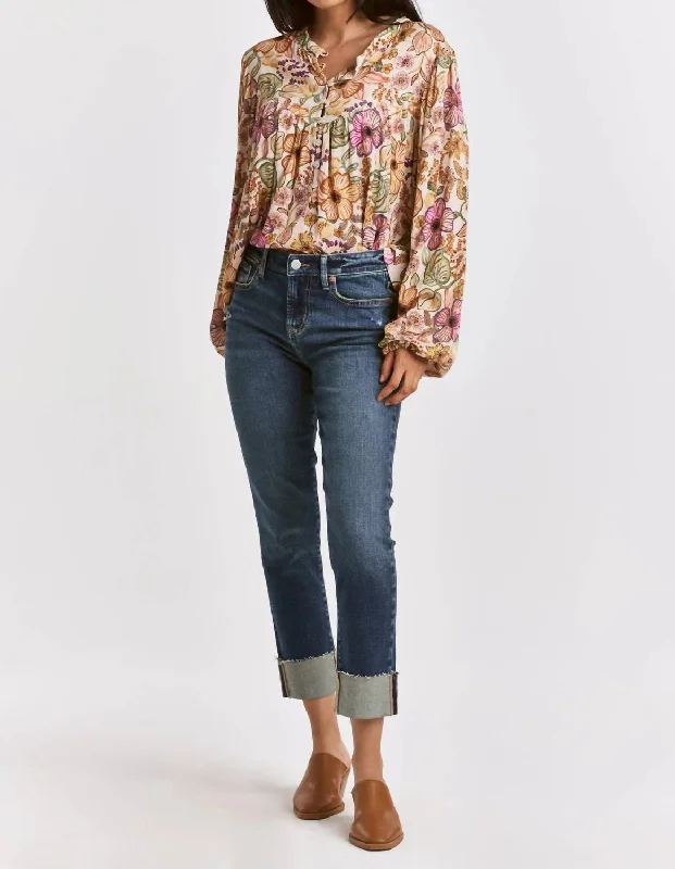 Your Favorite Sale is Back!Blaire Sligway Slim Straight Cuffed Jeans In Blue