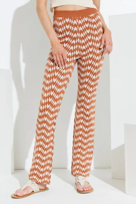 Save More with Every Purchase!Chestnut Knit Pants In Rust