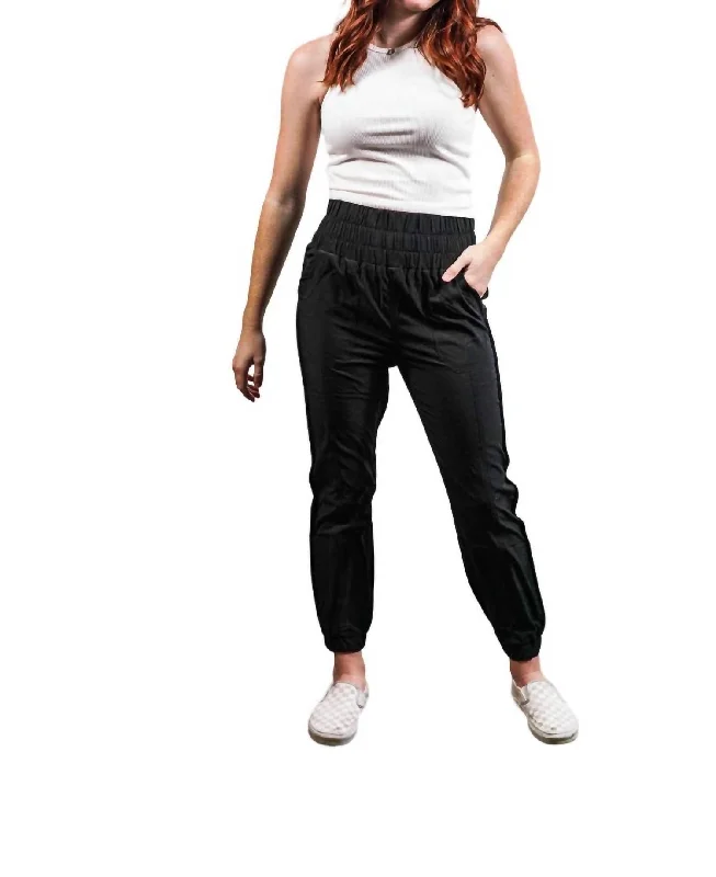 New Discounts Just Dropped!High Waisted Joggers In Black