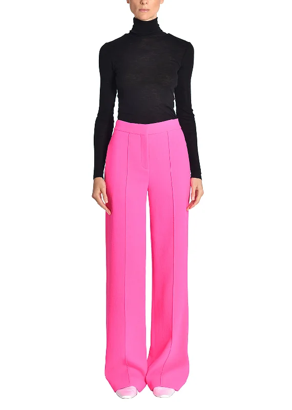 The Best Offers Are Here!Pintuck Wide Leg Trouser In  Wool Crepe