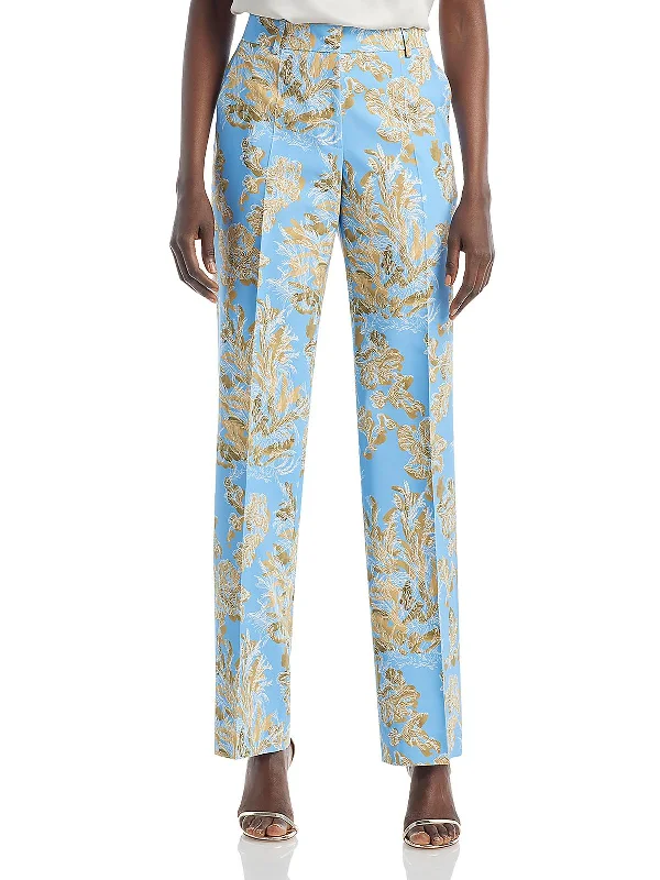 More Discounts, More Joy!Womens Printed Pleated Trouser Pants
