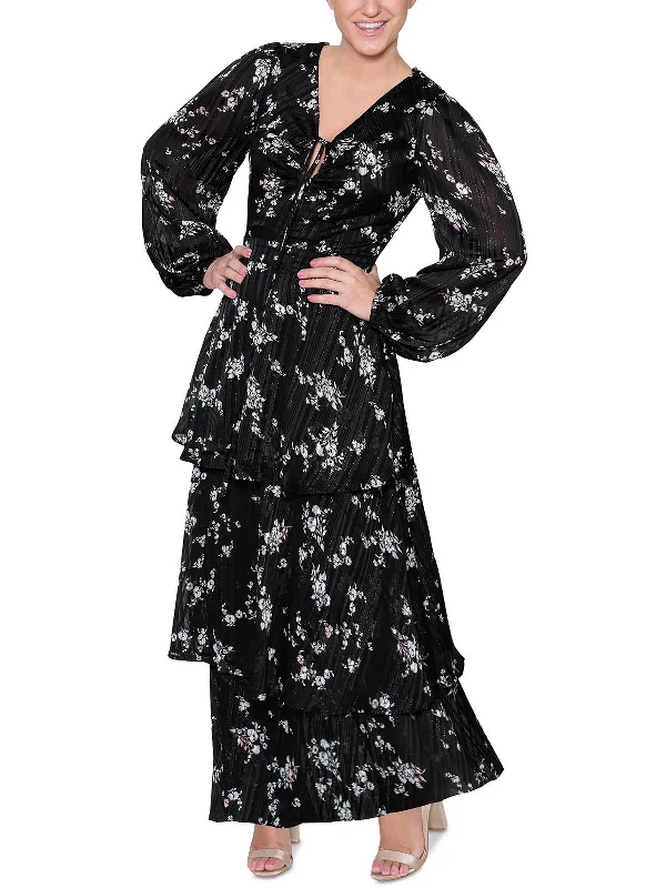 Your Wallet Will Thank You!Monroe Womens Metallic Long Maxi Dress