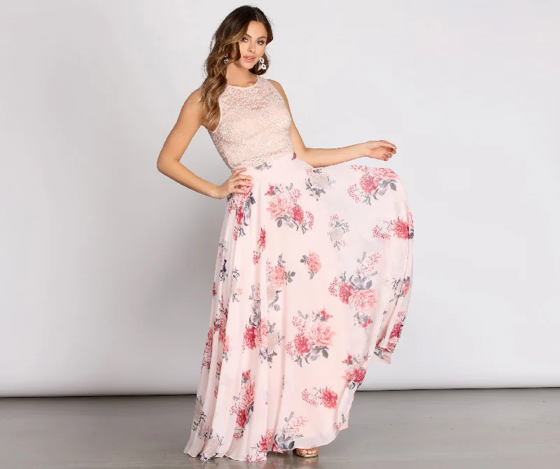 Shop More, Spend Less!Grace Two Piece Lace & Chiffon Dress