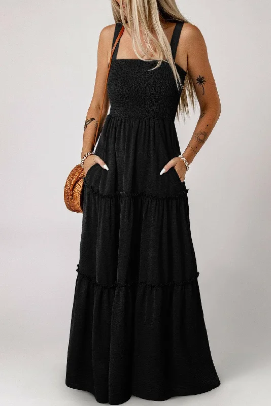Today’s Deals, Tomorrow’s Regrets!Chic smocked tiered dress with pockets