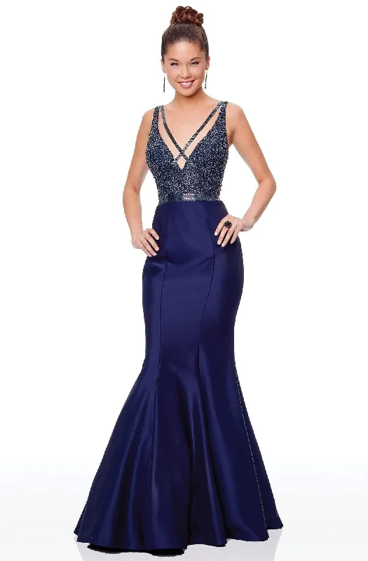 Your Favorite Sale is Back!Clarisse - 5027 Beaded Plunging V-neck Mermaid Dress
