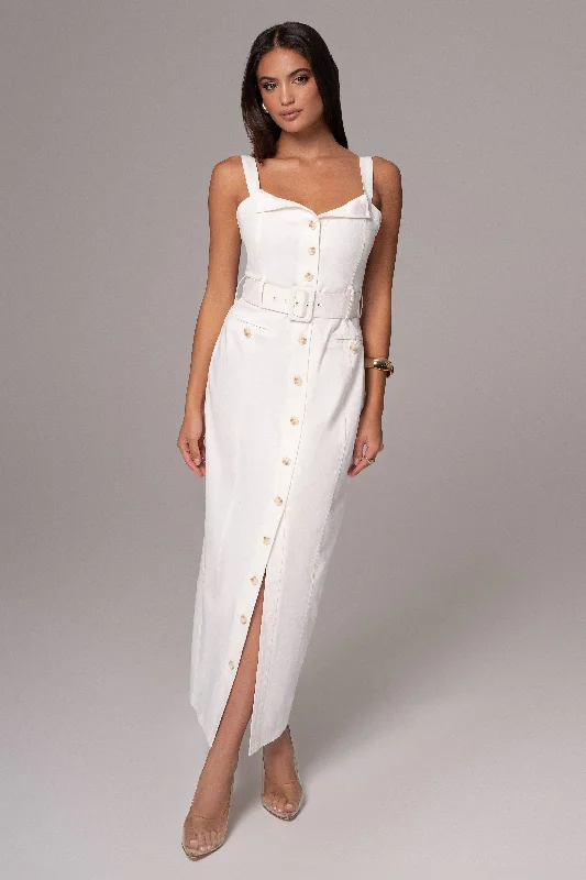 Biggest Sale of the Season!Ivory Forever Summer Belted Dress