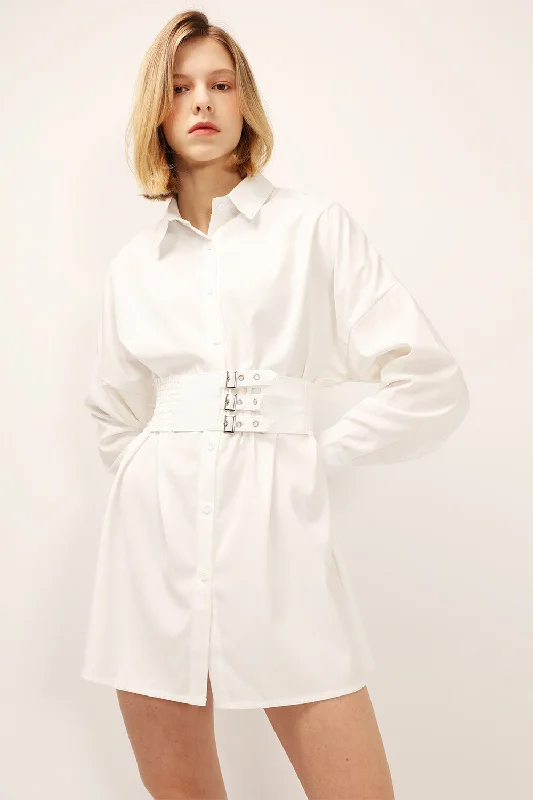 Your Discount is Waiting!Marie Belted Waist Shirt Dress